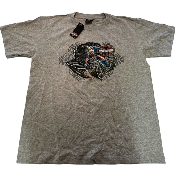 Y2K Harley Davidson Georgia Eagle Dragon Fight T Shirt SZ Large New with Tags!! - Picture 1 of 5